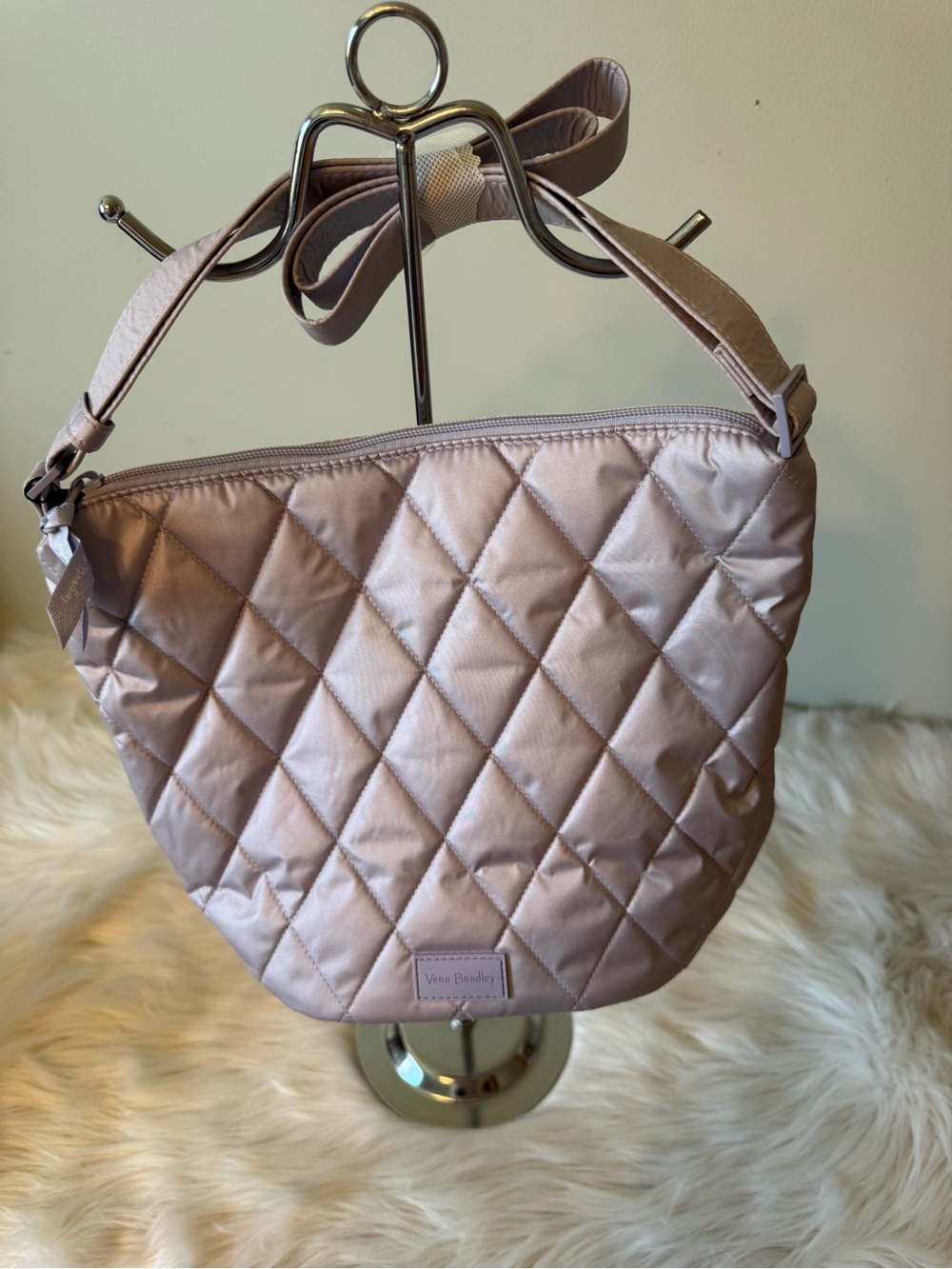 Vera Bradley Quilted Shoulder Bag in Dusty Rose